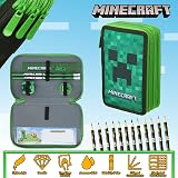 Minecraft Pencil Case Filled Set Creeper Official Merchandise Kids Teens view 3