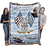 Pure Country Weavers PCW - US Navy Blanket Master Chief - Gift Military Tapestry Throw Woven from Cotton - Made in The USA (72x54)