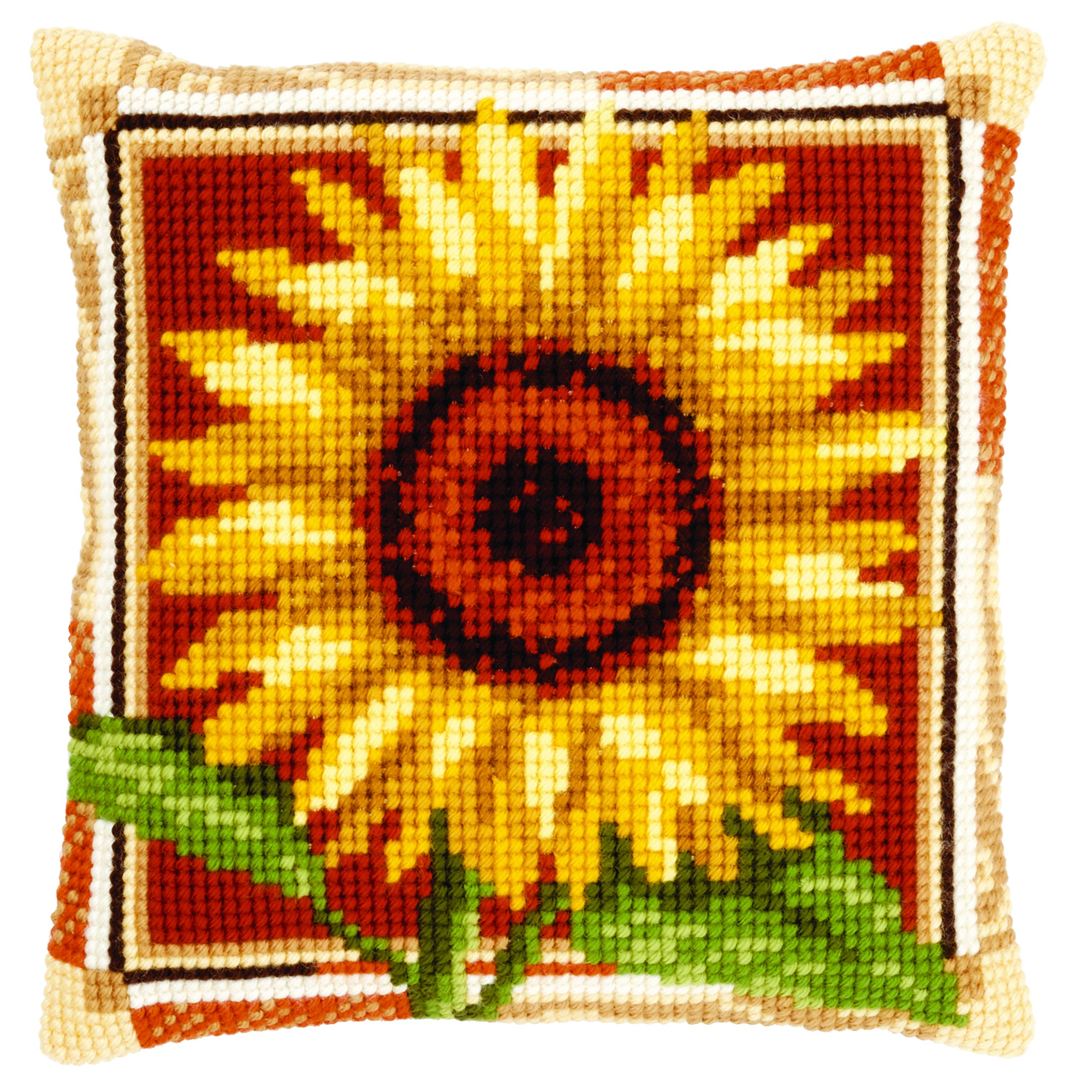 Vervaco Cross Stitch Cushion Sunflower