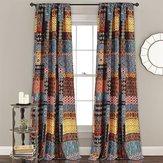 Amazon Com Lush Decor Multicolor Misha Room Darkening Window