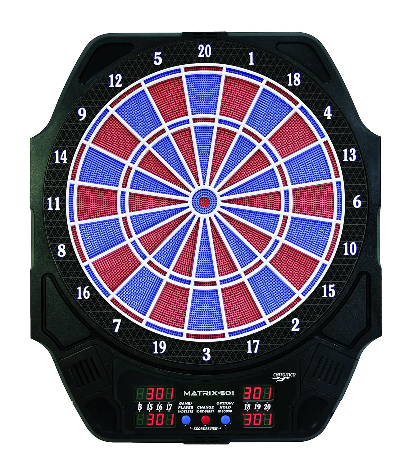 Carromco Erwachsene Electronisches Dart Matrix 501, Schwarz mit Blau