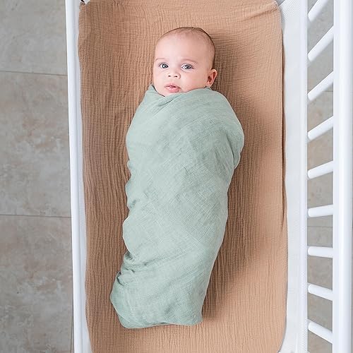 Comfy Cubs Muslin Swaddle Blankets Pack of 47 x 47 Inch Soft