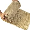 24" Width Square Rattan Cane Webbing Roll 2 Feet for Caning Projects Rattan Woven Roll Wardrobe Shoe Square Mesh Material for Cabinet & Door (2 Feet)