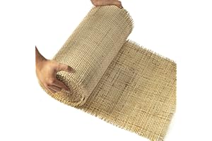 LUSYDECO 24" Width Square Rattan Cane Webbing Roll 2 Feet for Caning Projects Rattan Woven Roll Wardrobe Shoe Square Mesh Material for Cabinet & Door (2 Feet)