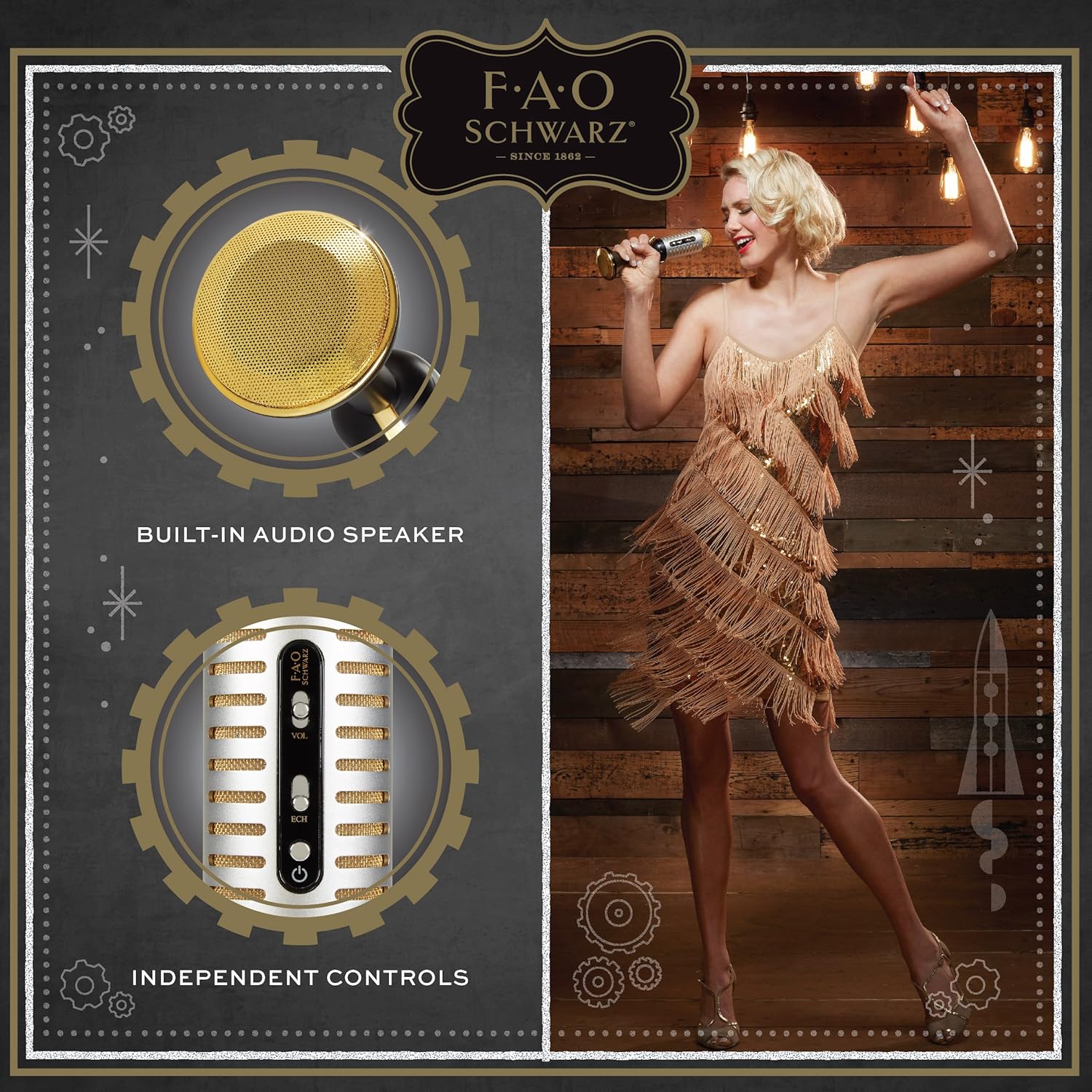 fao schwarz vintage microphone