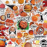 LINAYE 150 PCS Basketball Stickers Vinyl Waterproof Non-Repeating Adhesive Basketball Stickers Bulk for Water Bottle Party Favors Crafts &amp; Gifts for Kids Boys Teens Adults