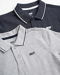 DKNY Boys' Polo Shirt - 2 Pack Classic Fit Short