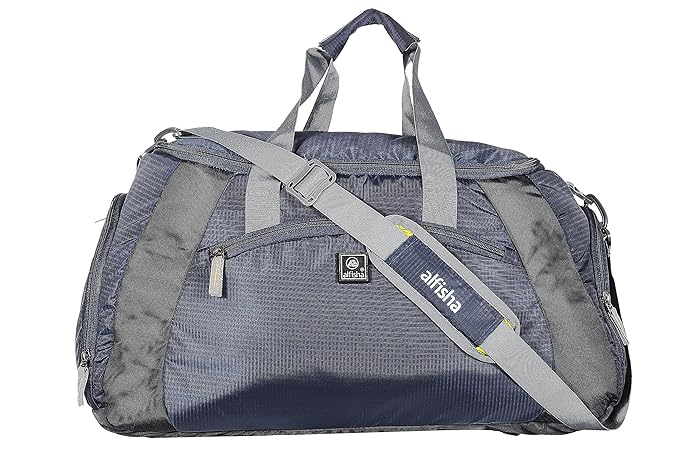 alfisha (Expandable) Lightweight Waterproof Luggage Travel Duffel Bag / 22 Inch Travel Duffel Bag  (Navy Blue)
