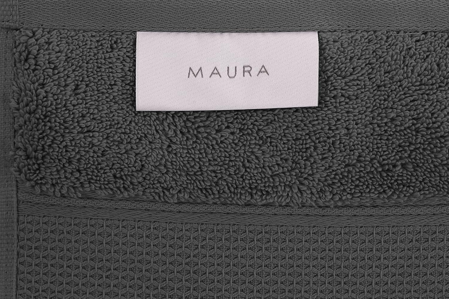 Maura 8 Piece Bath Towel Set.2 Extra Large 30"x56" Premium Turkish Bath Towels, 2 Hand Towels, 4 Washclothes. Thick, Soft, Plush and Highly Absorbent Luxury Hotel & Spa Quality Towels - Space Gray: Home & Kitchen