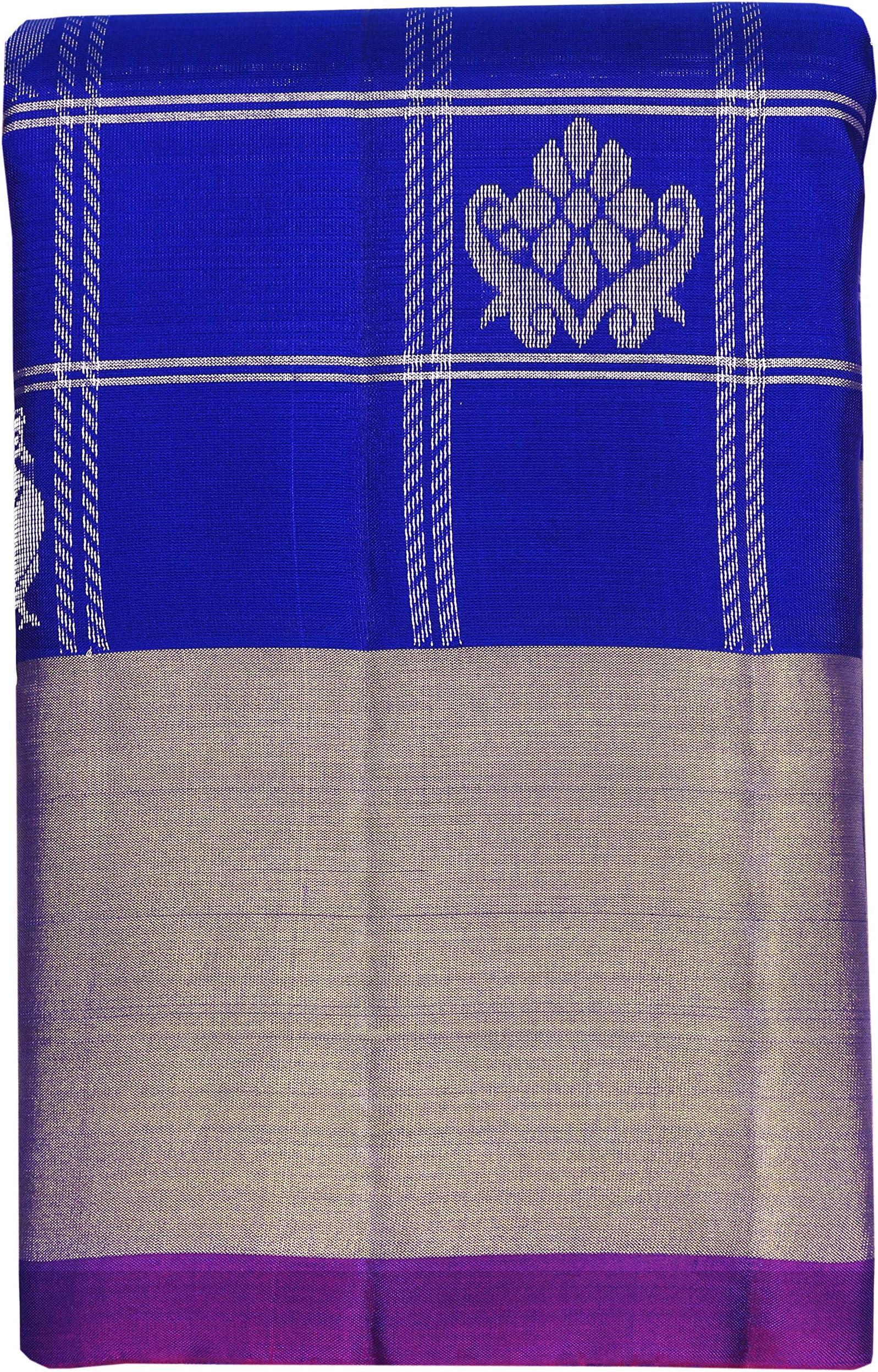 Saravanabava Silks - Kanchipuram Pattu Pure Silks Third Body Desing Tissu Border Traditional Silk Sarees -SRBSP59