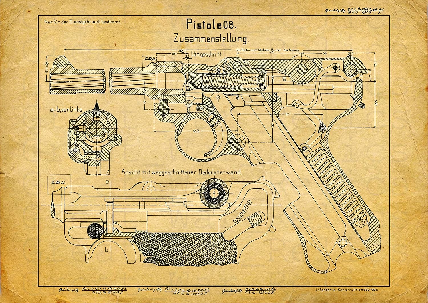 UpCrafts Studio Design P08 Luger AKA Parabellum German