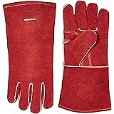 Amazon Basics Welding Gloves - Red, 1-Pack