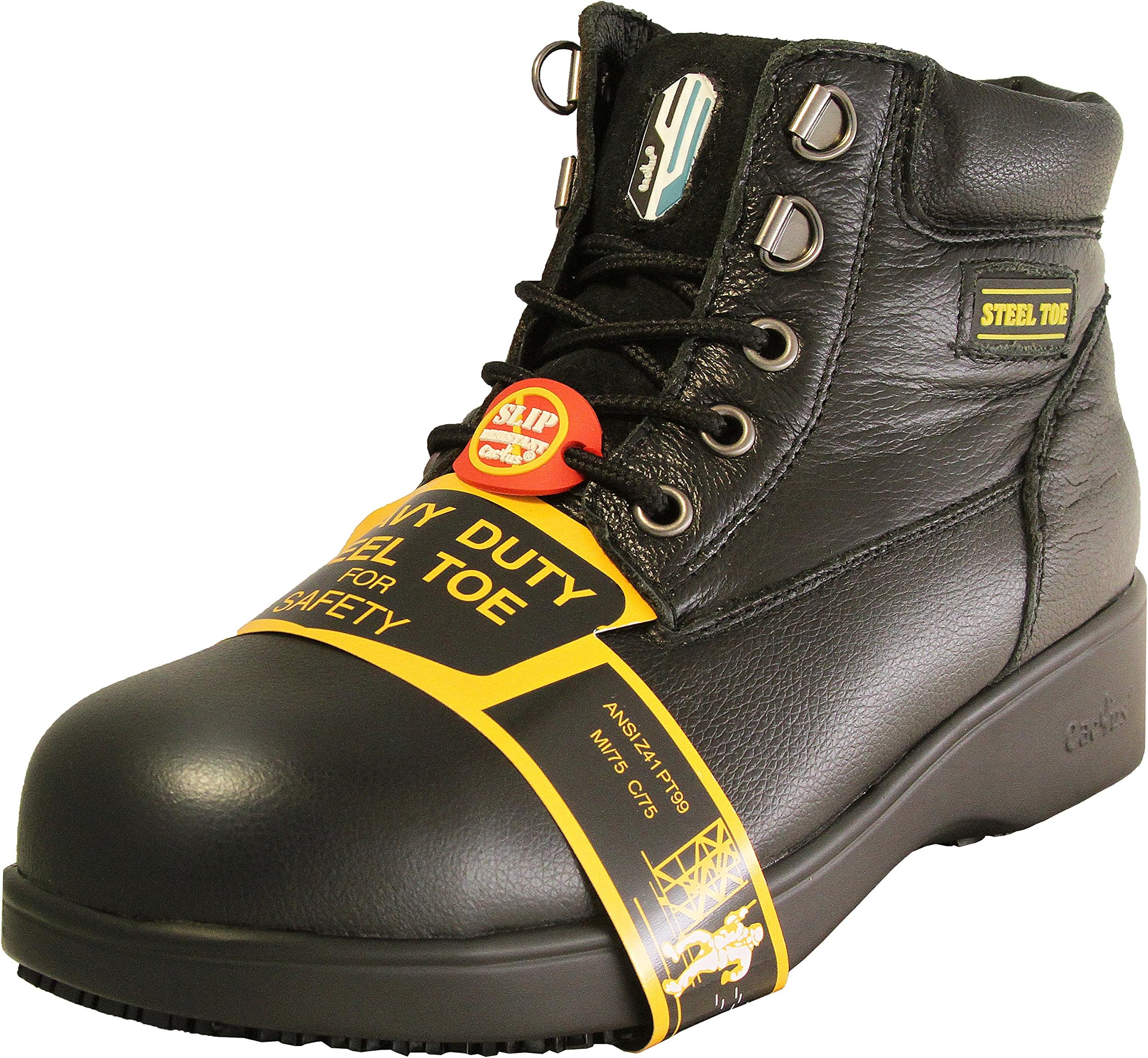 Cactus Women's LS60S Black Slip-Resistant Outsole Steel Toe Boot