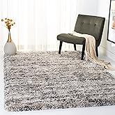 SAFAVIEH Iceland Shag Collection Area Rug - 9' x 12', Cream & Grey, Modern Design, Easy Care, 2.5-inch Thick Ideal for High T