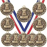 Express Medals Pack of 10 (or More) 2 Inch Gold A Honor Roll Award Medals Variations with or Without Engraving Personalization Engraved Custom Text Names