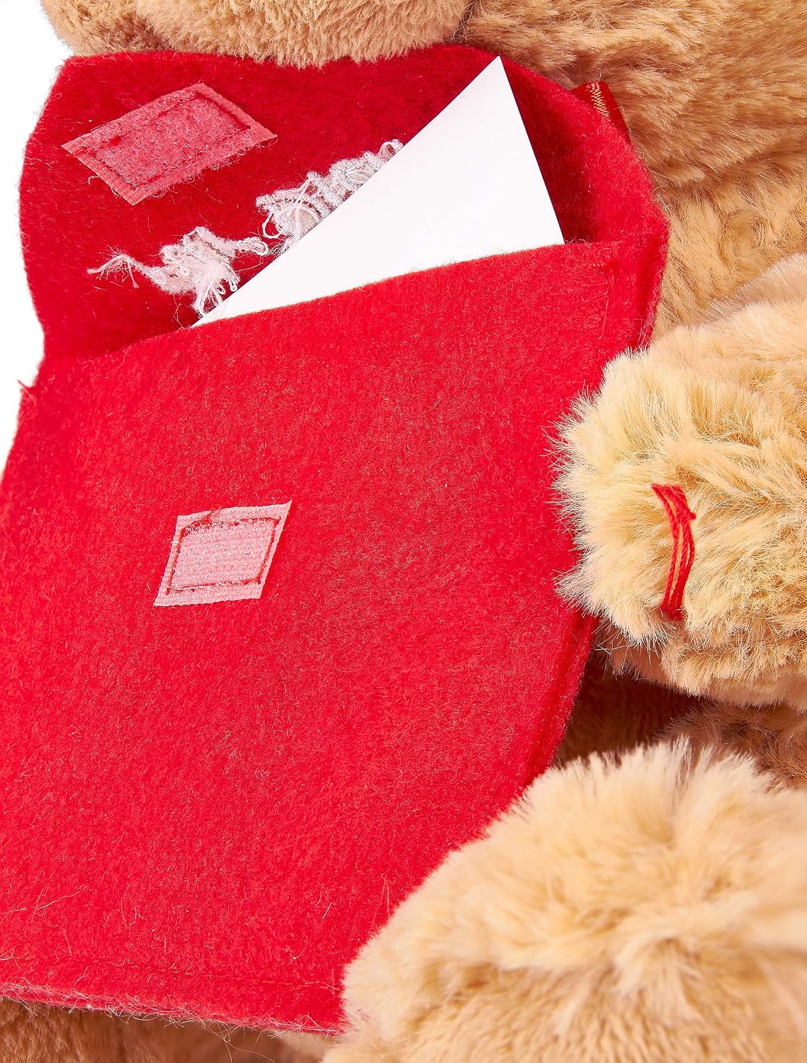 BRUBAKER Teddy Plush Bear with Red Envelope - For You - 10 Inches (25 cm) - Cuddly Toy - Brown - Light Brown - Image 5