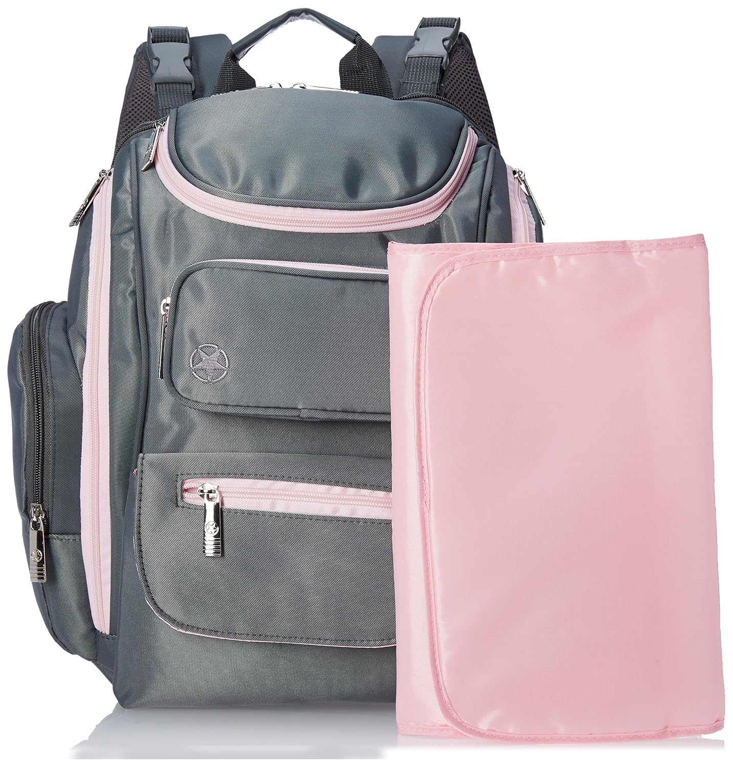 Amazon Com Jeep J Is For Places And Spaces Back Pack Diaper Bag Grey Pink Baby