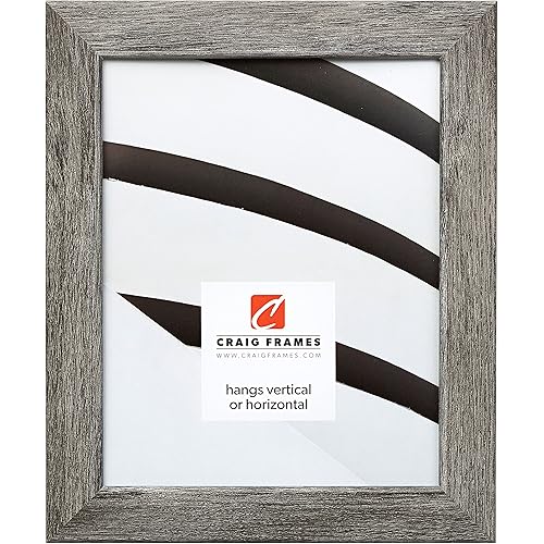 Craig Frames 26030 24 by 36-Inch Picture Frame, Smooth Grain Finish, 1.26-Inch Wide, Gray Barnwood