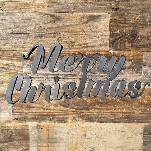 Amazon Com The Heritage Forge Rustic Home Merry Christmas Sign
