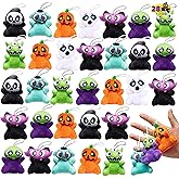 JOYIN 28 PCS Halloween Mini Plush Toy Assortment with 7 Characters, Mini Halloween Plush Toy Bulk for Kids Trick or Treating, Classroom Party Favors Supplies Prizes, Goodie Bag Stuffers Fillers