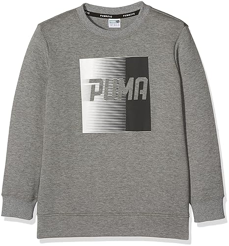 felpa puma bambino grigio