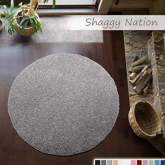 Shaggy-Teppich | Flauschiger Hochflor für Wohnzimmer, Schlafzimmer, Kinderzimmer oder Flur Läufer | einfarbig, schadstoffgepr