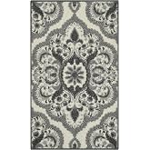 Maples Rugs Vivian Medallion Area Rug &ndash; Made in USA &ndash; Washable, Non-Slip Indoor Carpet for Kitchen, Entryway, and Living Room, 1'8 x 2'10, Grey