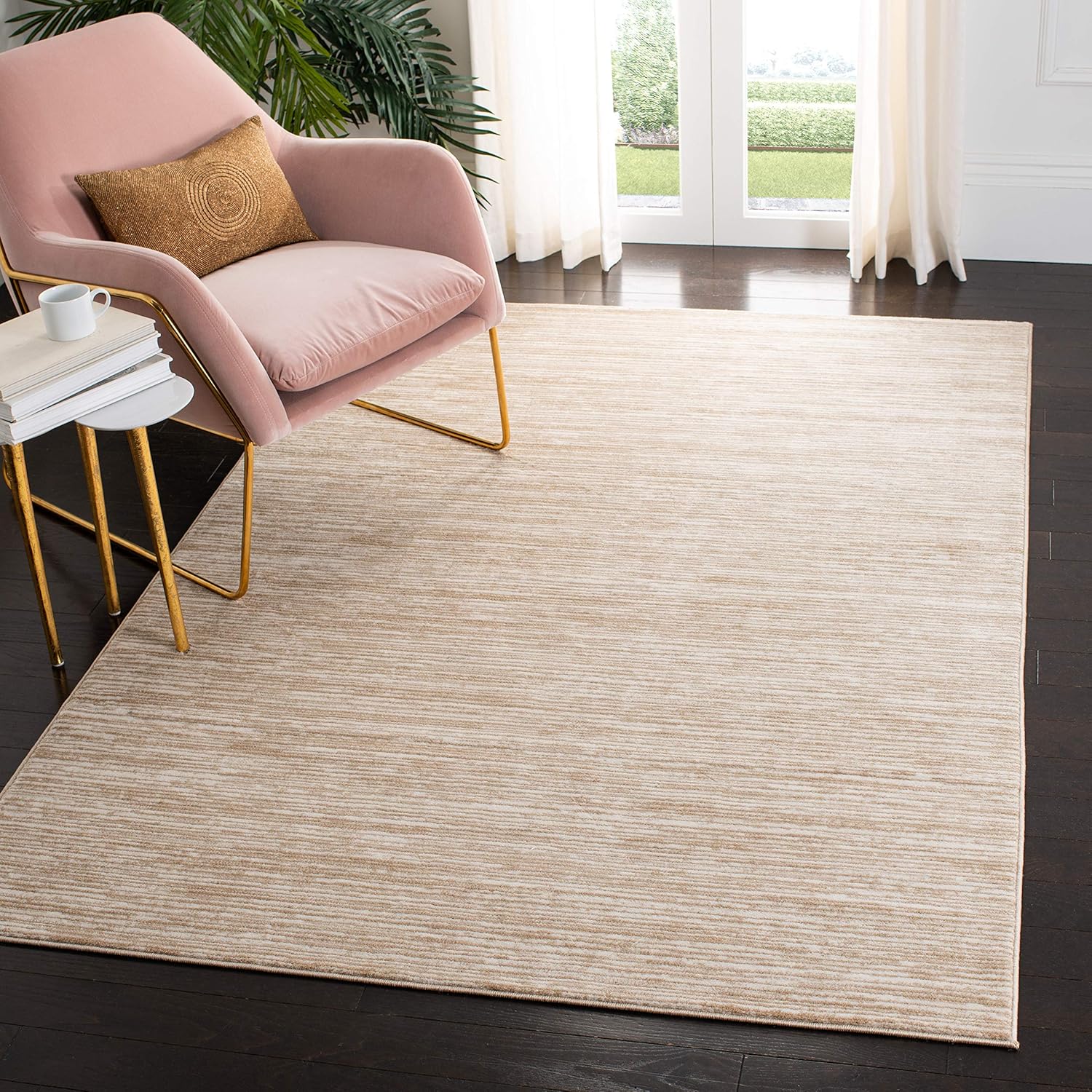 Rugs, Pads & Protectors - SAFAVIEH Vision Collection Area Rug - 6' x 9', Creme, Modern Ombre Tonal Chic Design, Non-Shedding & Easy Care, Ideal for High Traffic Areas in Living Room, Bedroom (VSN606F)