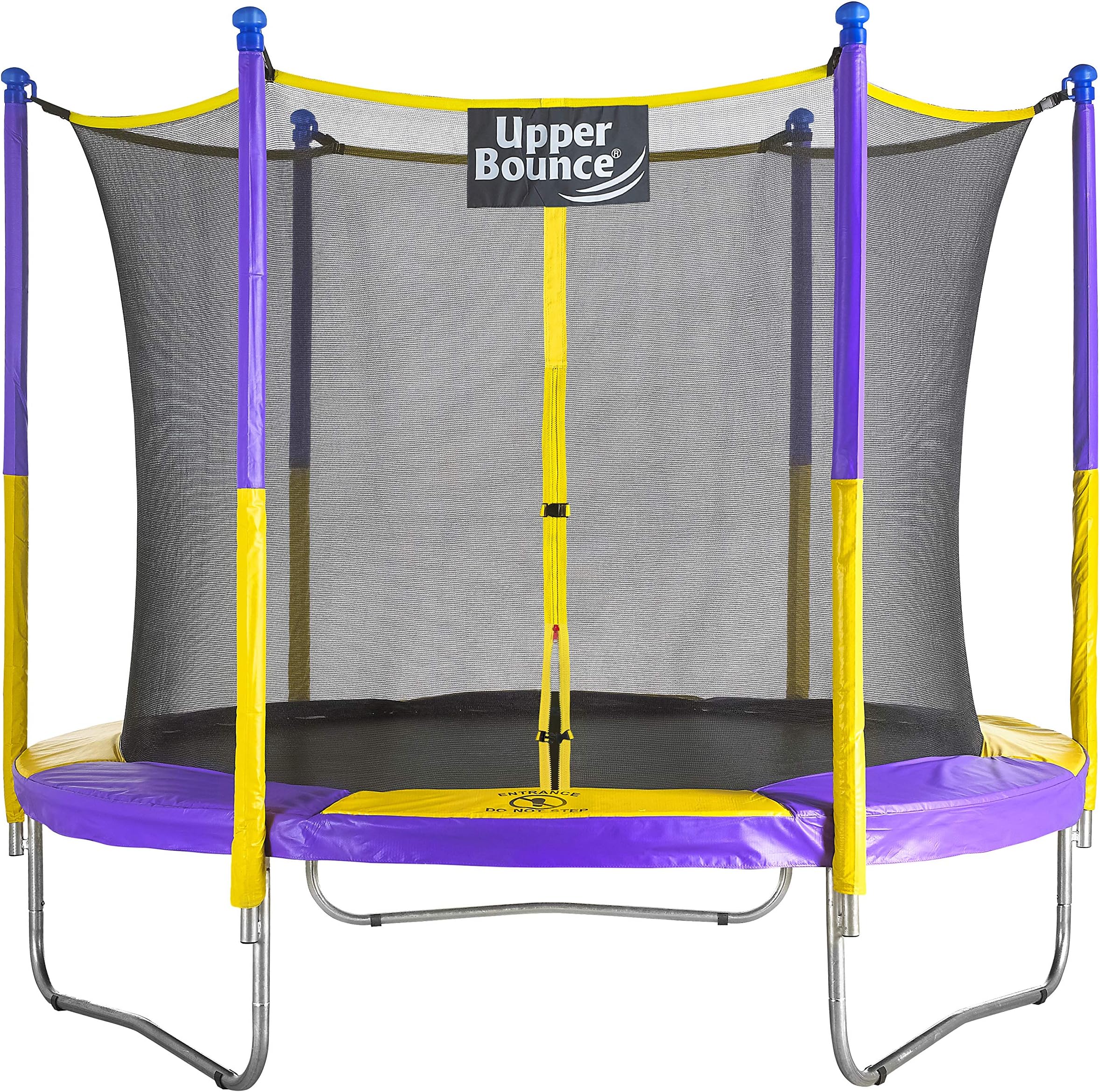 Machrus Upper Bounce Trampoline 7.5FT 9FT 10FT 12FT 14FT 15FT 16FT, Recreational Trampolines with Enclosure- ASTM Approved- Outdoor Trampoline for Kids and Adults with Safety Net and Spring Padding