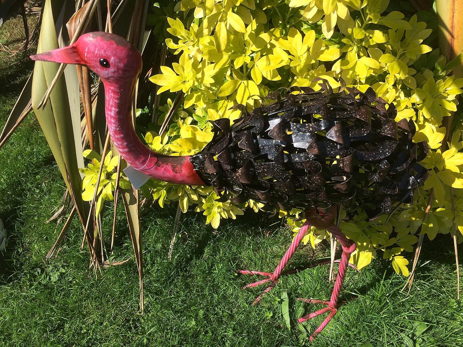 Large Fun Metal Emu Ostrich Garden Home Sculpture Ornament Animal Feature 79cm Amazon Co Uk Garden Outdoors