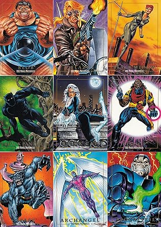 Amazon Com Marvel Masterpieces 1992 Skybox Complete Base Card Set Of 100 Entertainment Collectibles