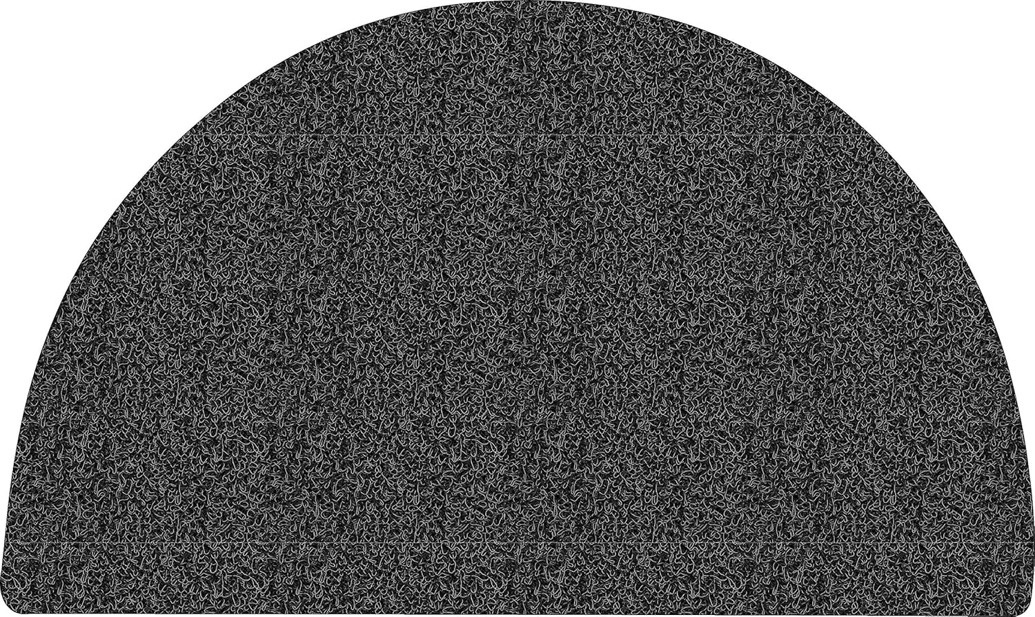 Nicoman Easy-Clean & Dirt-Trapper Barrier Half Circle Moon Doormat|Non-Shedding & Jet-Washable Outdoor Spaghetti Doormats (Black & Grey - Image 3