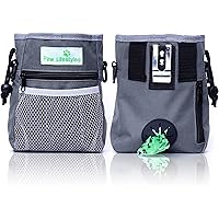 Paw Lifestyles – Dog Treat Training Pouch – Easily Carries Pet Toys, Kibble, Treats – Built-In Poop Bag Dispenser – 3 Ways To