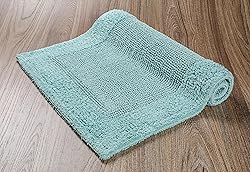Savi Home Bath Mat Rug 17x24 Aqua Blue, 100% Pure