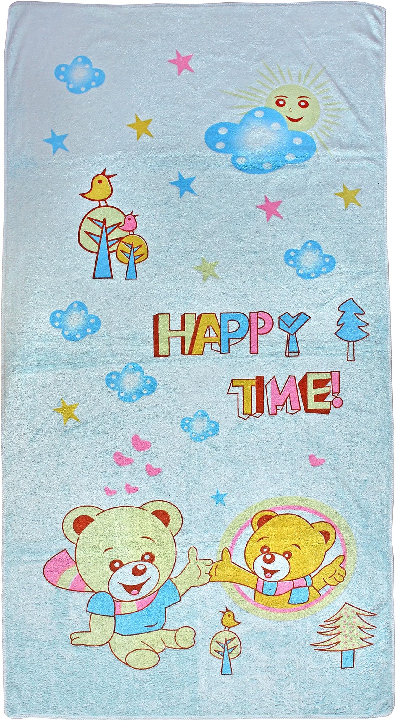 BABY STATION Soft, Baby Kids Bath Towel 115x56 Cms (Blue)