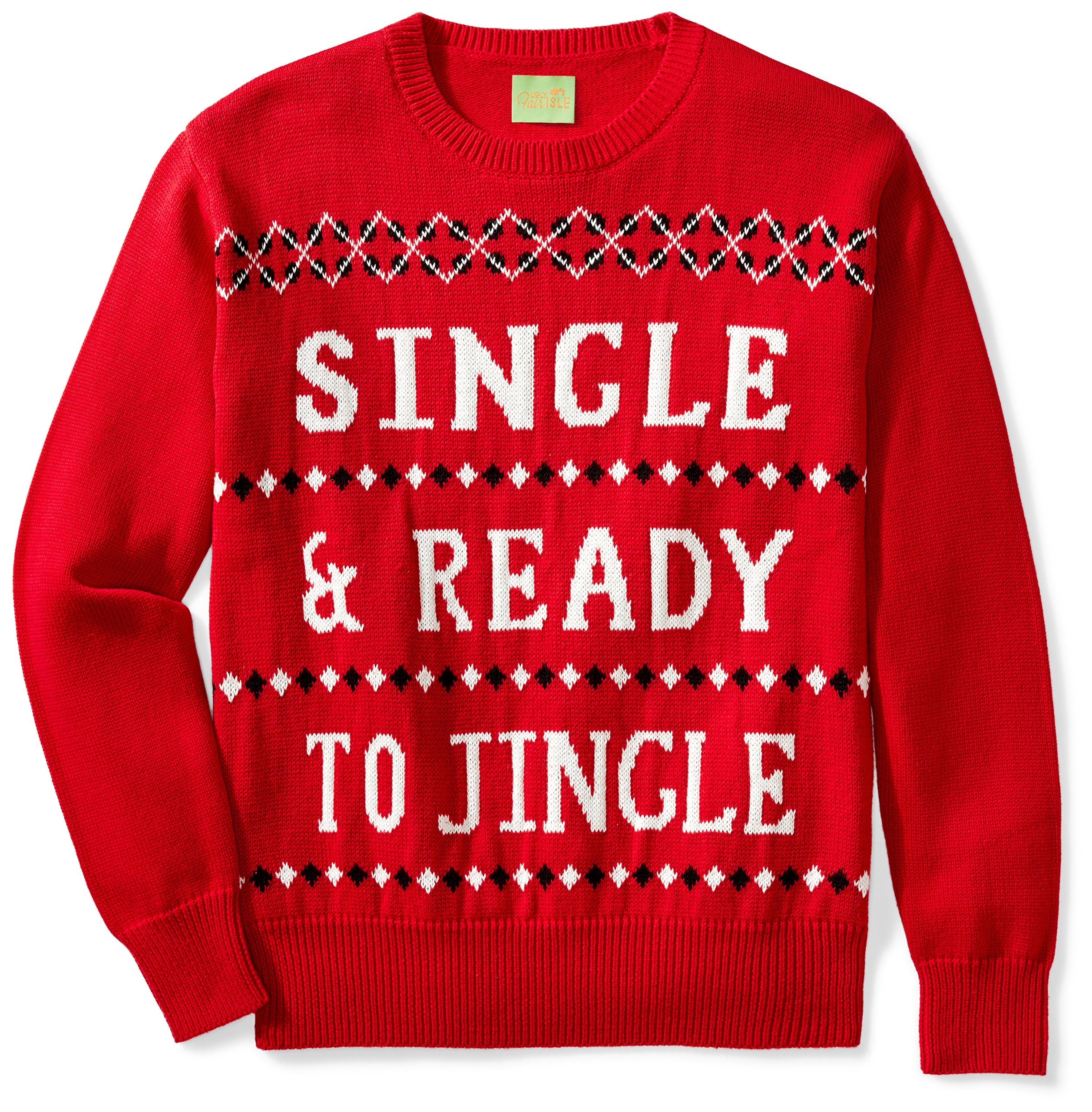 Ugly Fair Isle Unisex Adult Jacquard at FrontCrew Neck Long Sleeve Pullover