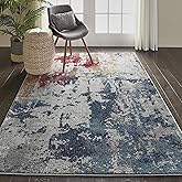 Nourison Home Global Vintage Multicolor 5'3" x 7'6" Area Rug - Easy Clean, Non Shedding, Bed Room, Living Room, Dining Room, 