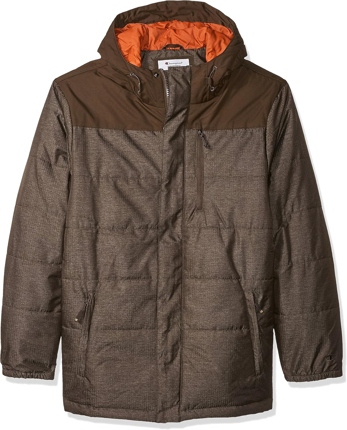 champion men's technical herringbone synthetic down jacket