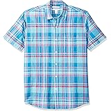 Amazon Essentials Men's Regular-Fit Short-Sleeve Linen Cotton Shirt