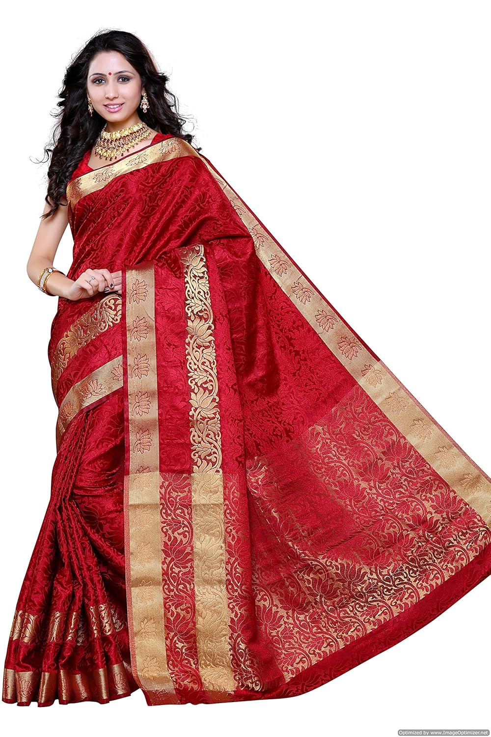 mimosa women's silk saree (2092-sd-mrn_maroon)