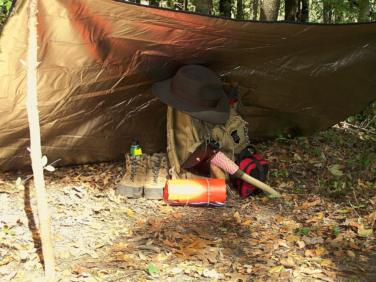 UST Survival Blanket/Tarp 2.0 with Windproof and Waterproof Material for Emergency, Camping, Hiking and Outdoors : Sports & Outdoors