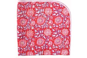 Ethnicfashville Indian Kantha Baby Quilt Cotton Traditional Blanket Reversible Toddler Bedspread