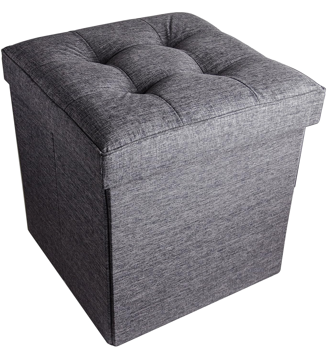 Best pouf square grey ottoman