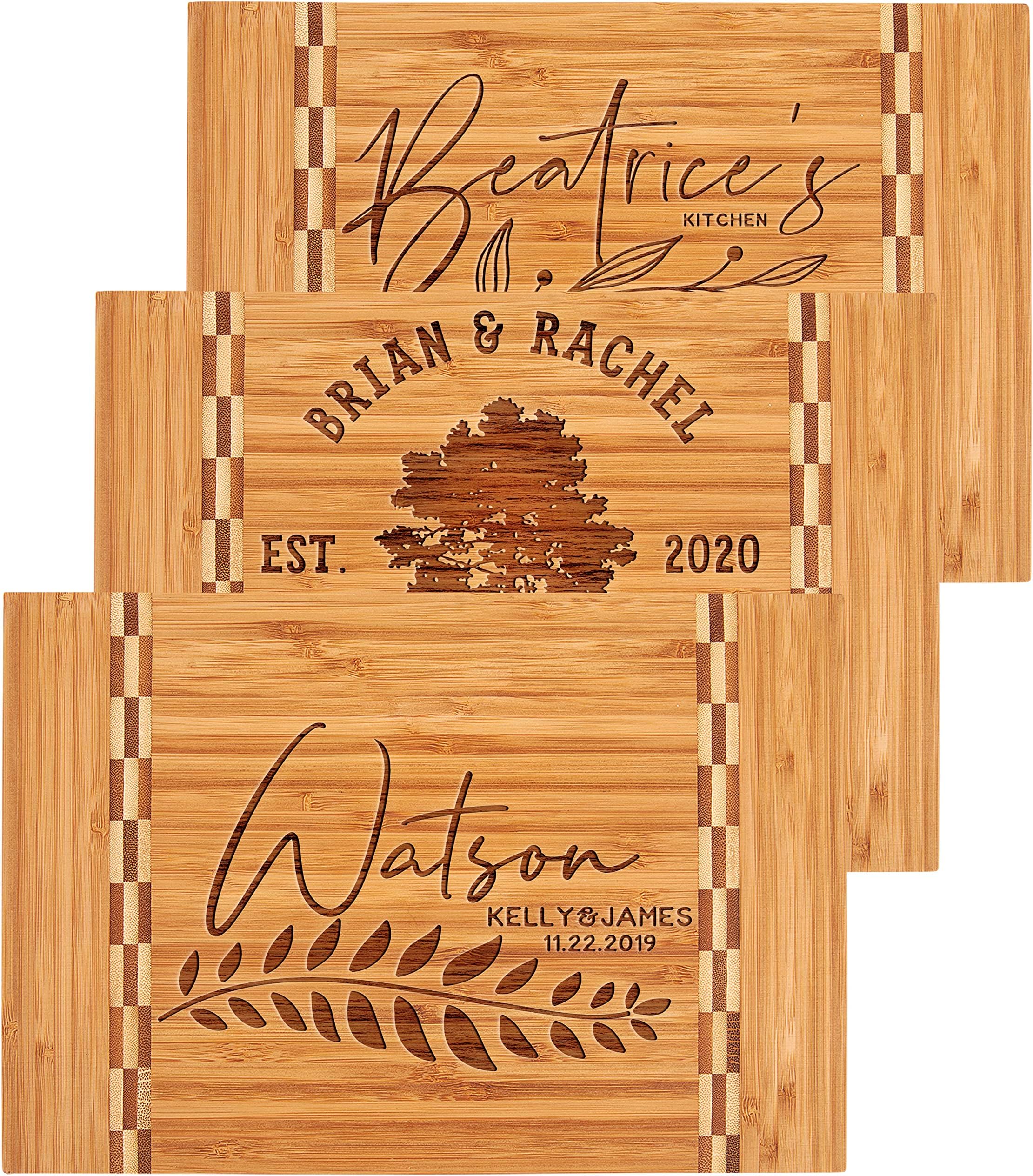 Personalized Cutting Board, 15 Designs - Mothers Day Gifts, Gifts for Couples, Housewarming Gifts, Bridal Shower, Wedding Gift for Her, Engraved Kitchen Sign - 12 X 8" Small