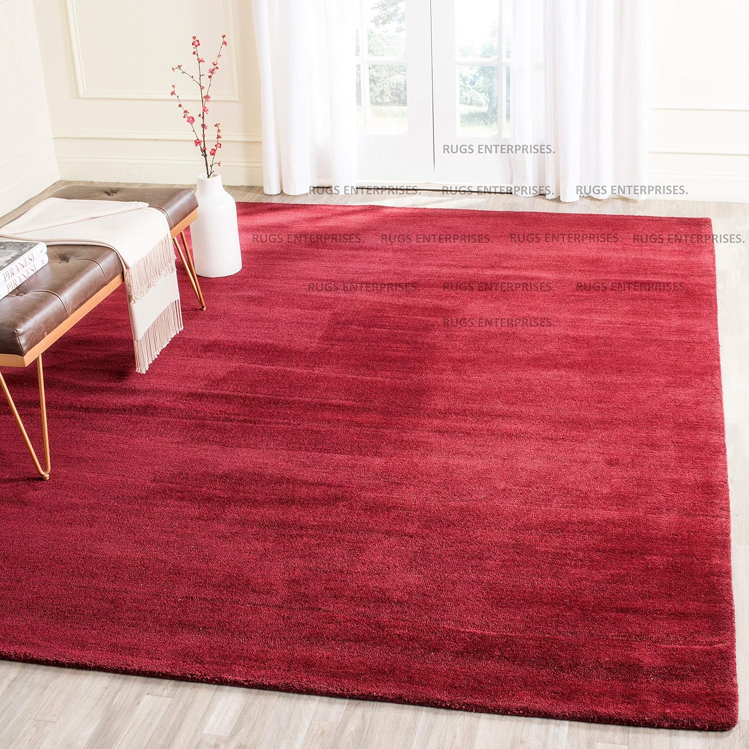 Buy Rugs Enterprises Plain Solid Color Carpet for Bedroom, Living Room
