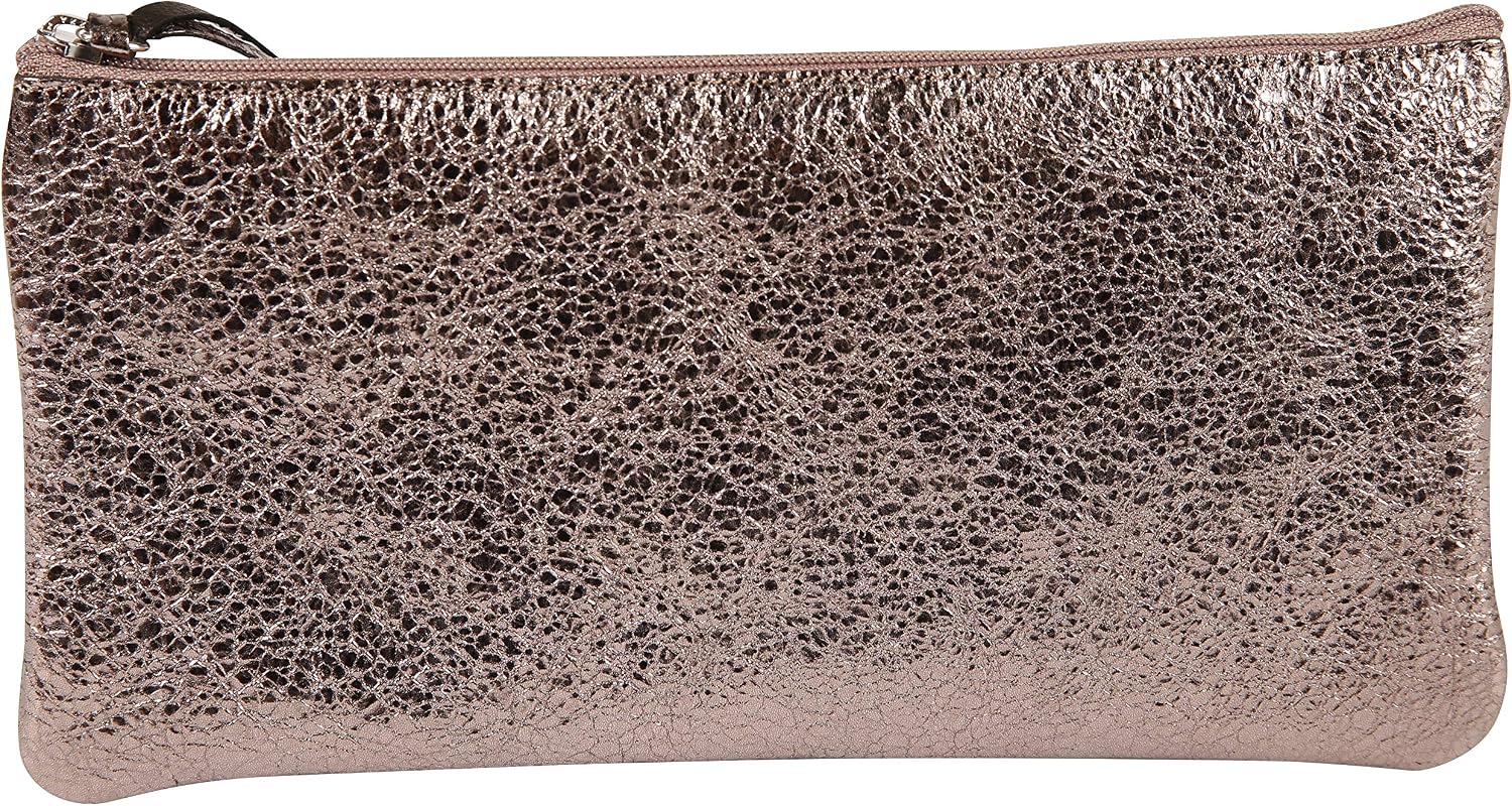 Clairefontaine 410018C, One Genuine Lambskin Flat Pink Mirror Effect Pencil Case, Size: 22x11 cm, School Supplies - Image 4
