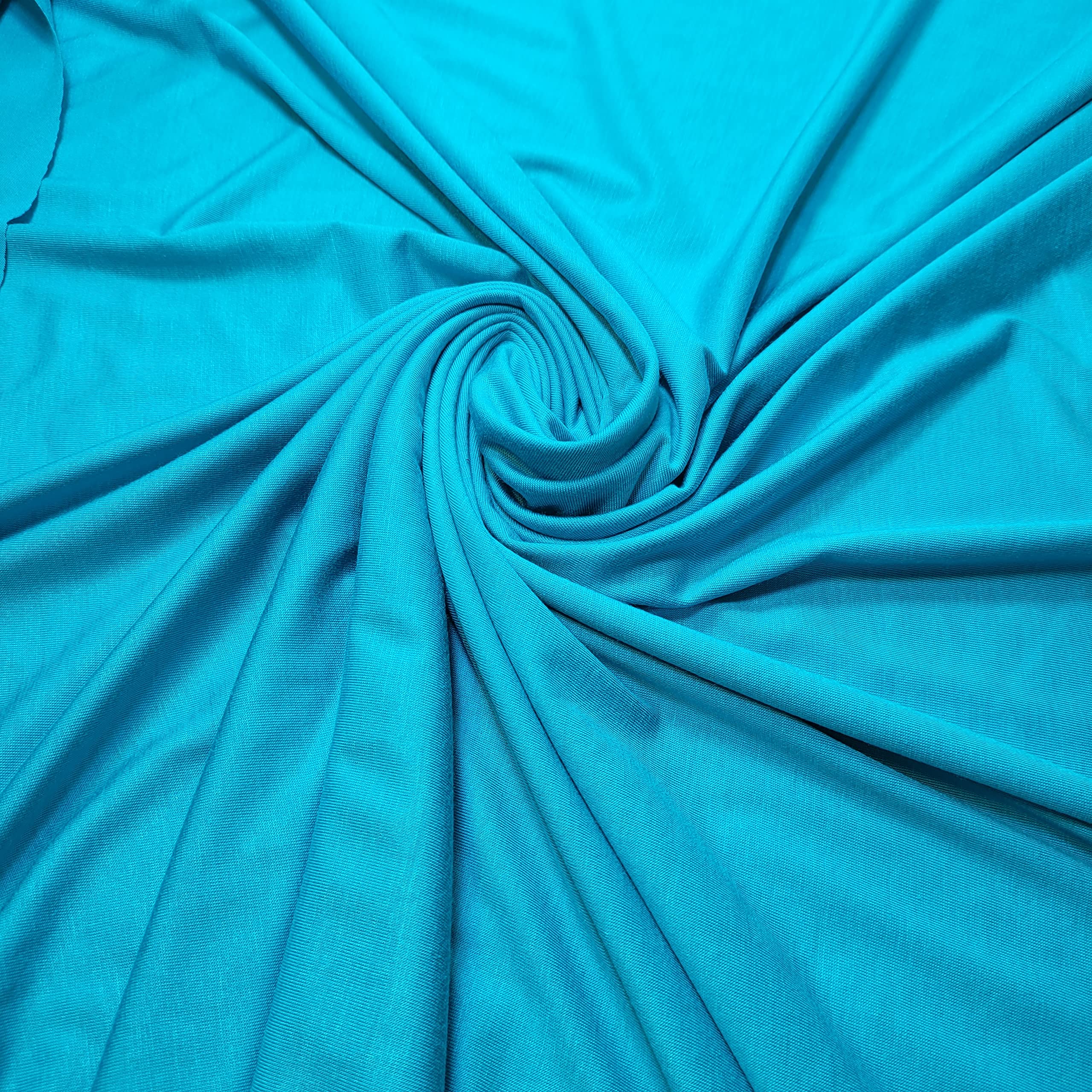 Premium Quality Cotton Single Jersey Baby Grow Soft Knit Fabric Material 58" (Turquoise)
