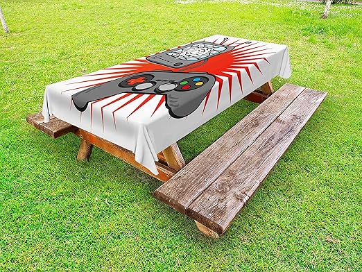 Amazon Com Lunarable Games Outdoor Tablecloth Kids Video Games