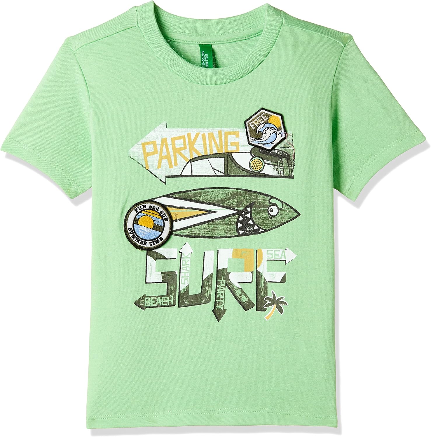 Benetton Baby Boy's Plain Regular Fit T-Shirt