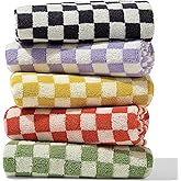Luxurious Cotton Hand Towels Set of 5 - Soft, Absorbent, and Decorative for Bathroom, Kitchen, Spa, Gym, and More - 13 x 29 Inches - 5 Colors